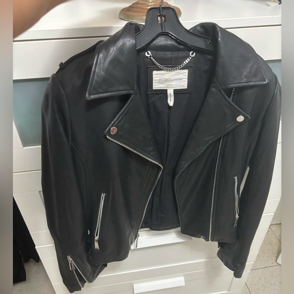 BCBG leather jacket